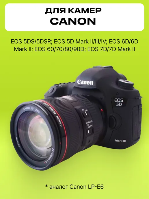 Raylab Аккумулятор для фотоаппарата Canon LP-E6, вариант, фото 2