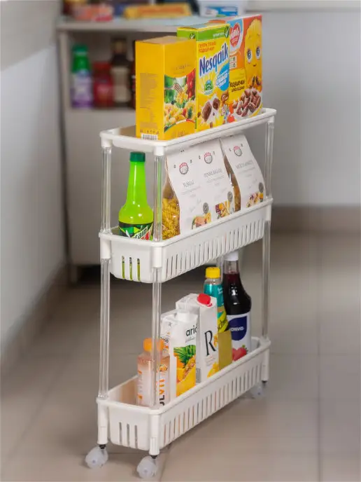 Sanko Этажерка с 3 секциями на колесиках 49,9х15,2х65,4 см, 49.9x15.2x65.4 см, фото 5