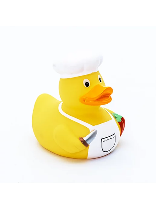 Funny Ducks Уточка для ванны Уточка Повар, белый, фото 3