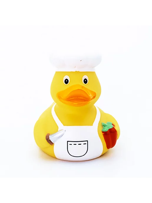 Funny Ducks Уточка для ванны Уточка Повар, белый, фото 4