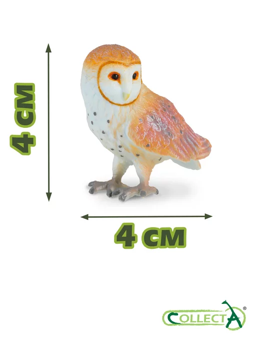 Collecta Фигурка птичка для декора Сова амбарная, оранжевый, фото 2