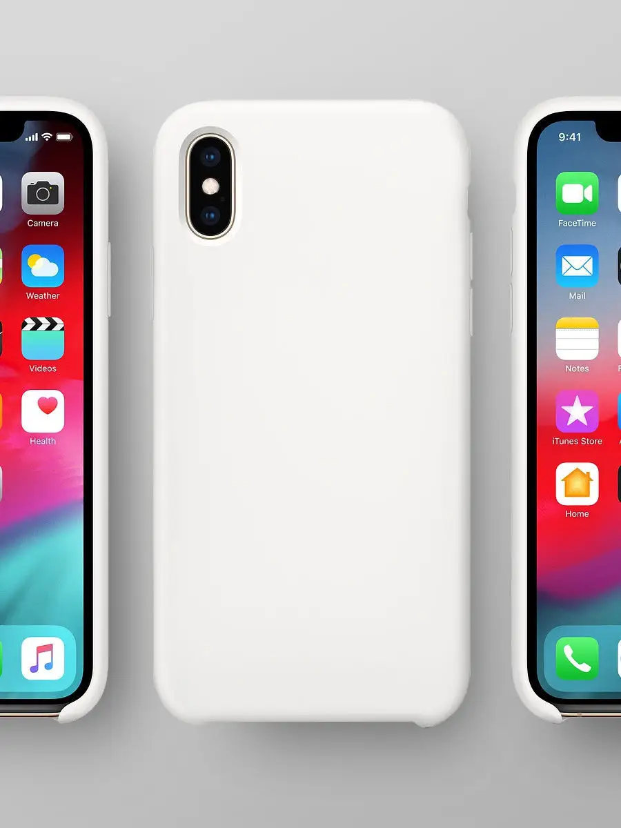 Силиконовый чехол iPhone X - Xs белый Keyholders 10897769 купить в  интернет-магазине Wildberries