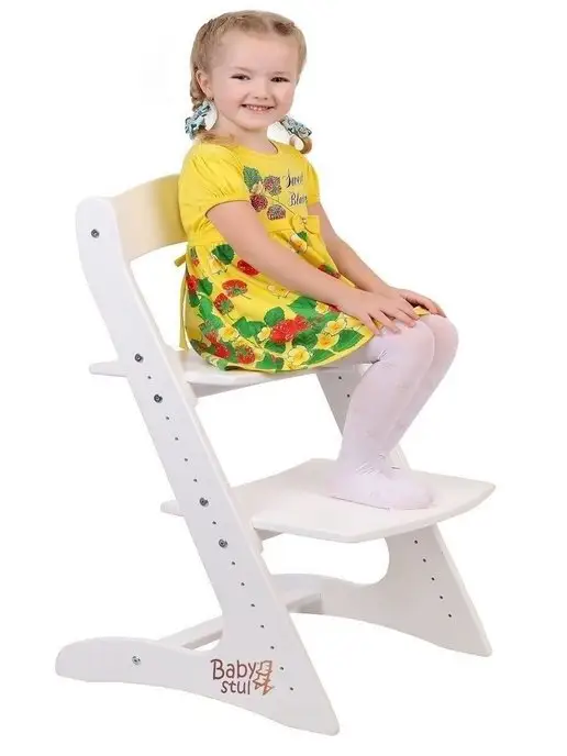 Babystul Растущий стул детский школьный, белый, фото 5