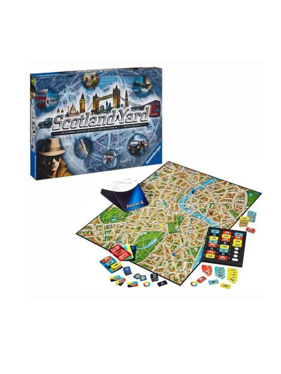 Настольная игра Скотланд Ярд Охота на мистера Х на русском Ravensburger  10911365 купить за 3 062 ₽ в интернет-магазине Wildberries