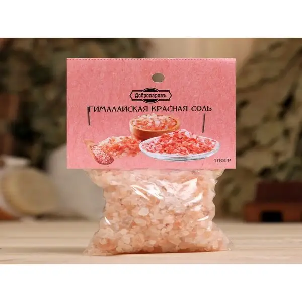 Гималайская красная соль для бани и ванны, 100 г