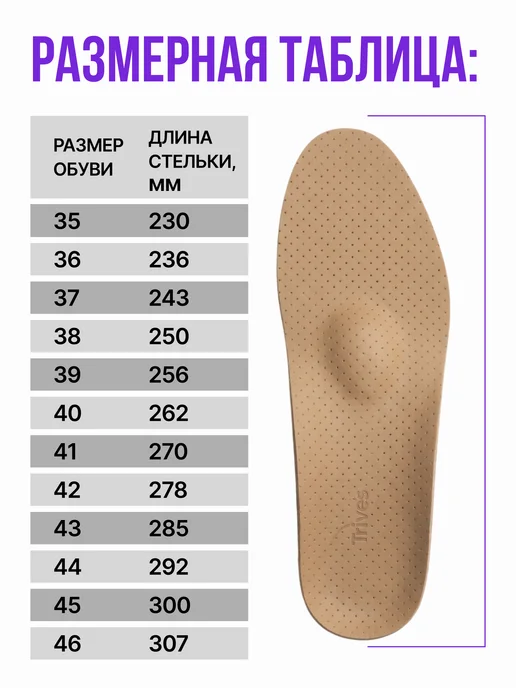 Trives Стельки ортопедические каркасные для обуви, бежевый, фото 3