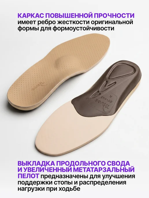 Trives Стельки ортопедические каркасные для обуви, бежевый, фото 5