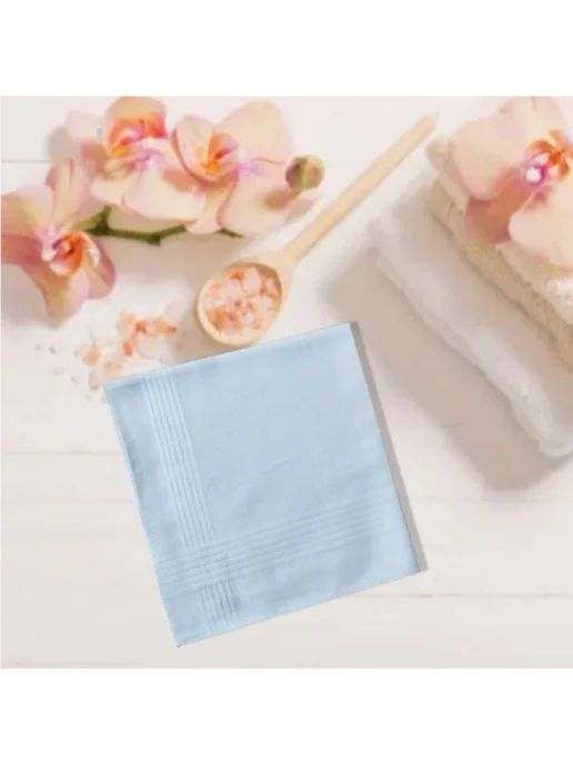 Pastel_lux Платки 3 шт 40х40 см хлопок в карман подарочные хб тканевые, 40x40 см, 3 шт, фото 8