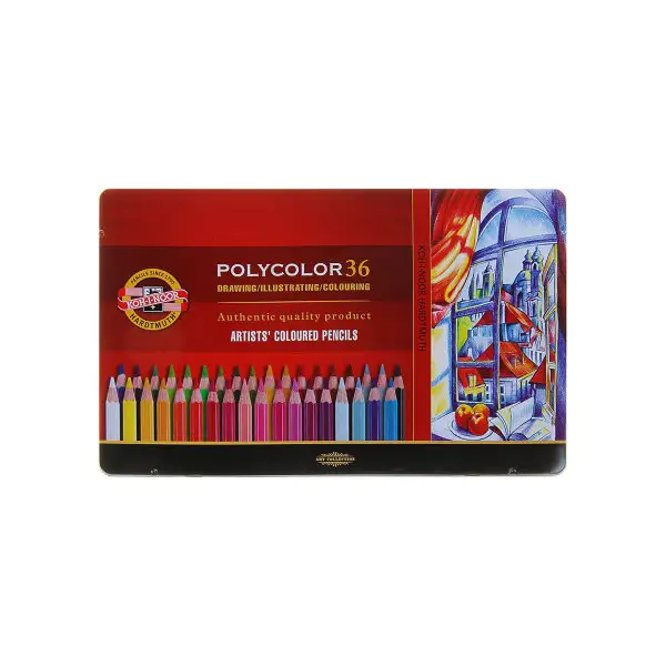 Карандаши художественные 36 цветов, 3825 PolyColor, мягкие