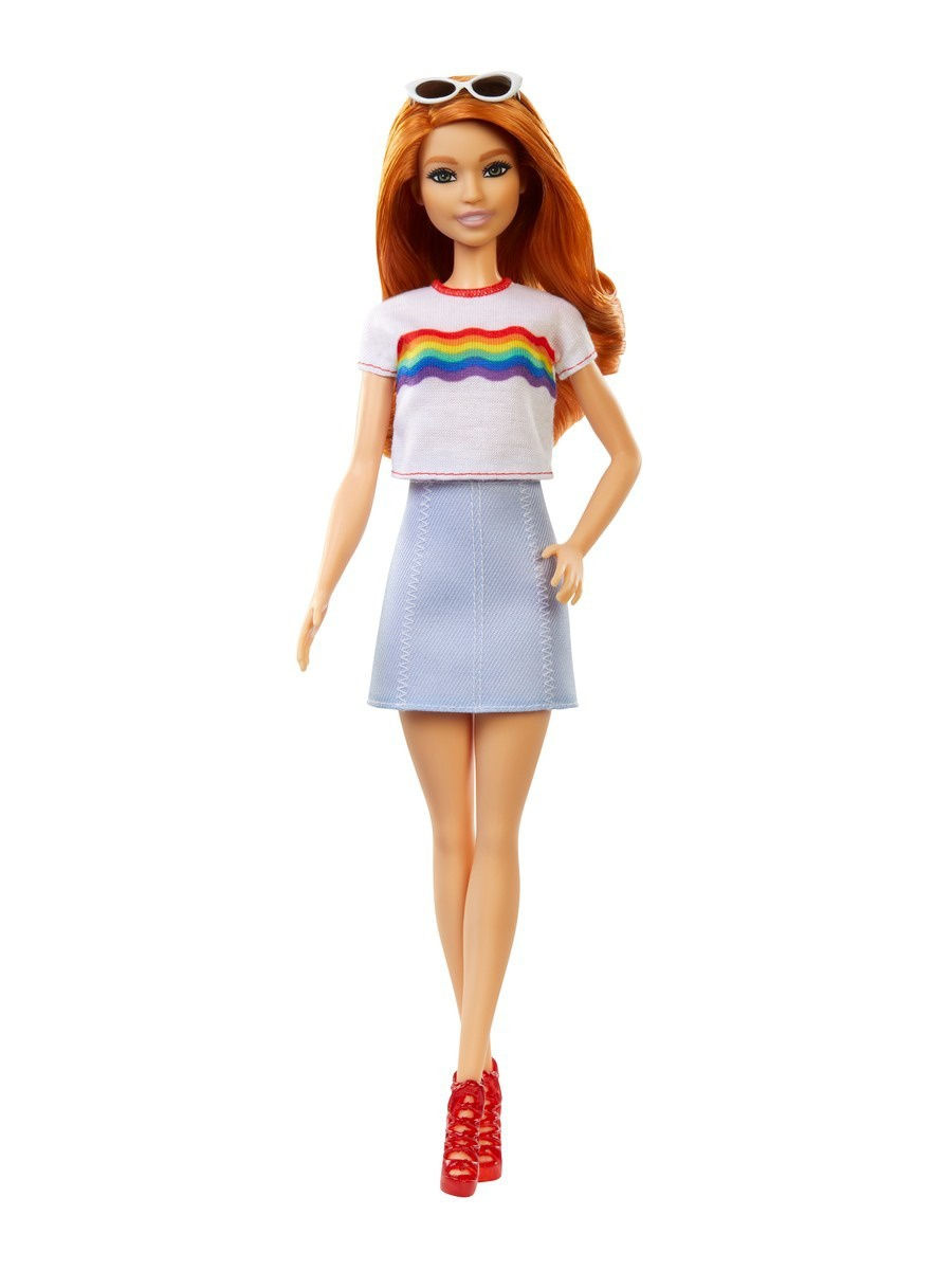 Кукла Barbie Игра с модой Рыжеволосая в красных туфлях Barbie 10952502  купить в интернет-магазине Wildberries