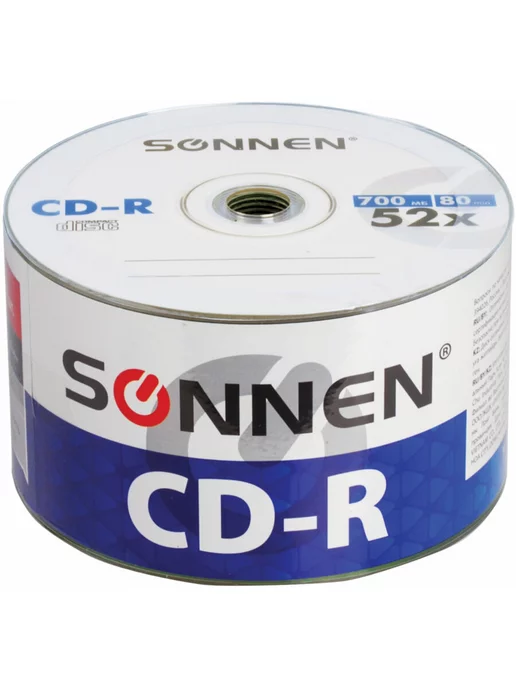 SONNEN Компакт диски CD-R объемом 700Mb, скорость 52x 50 шт, 50 шт, фото 4