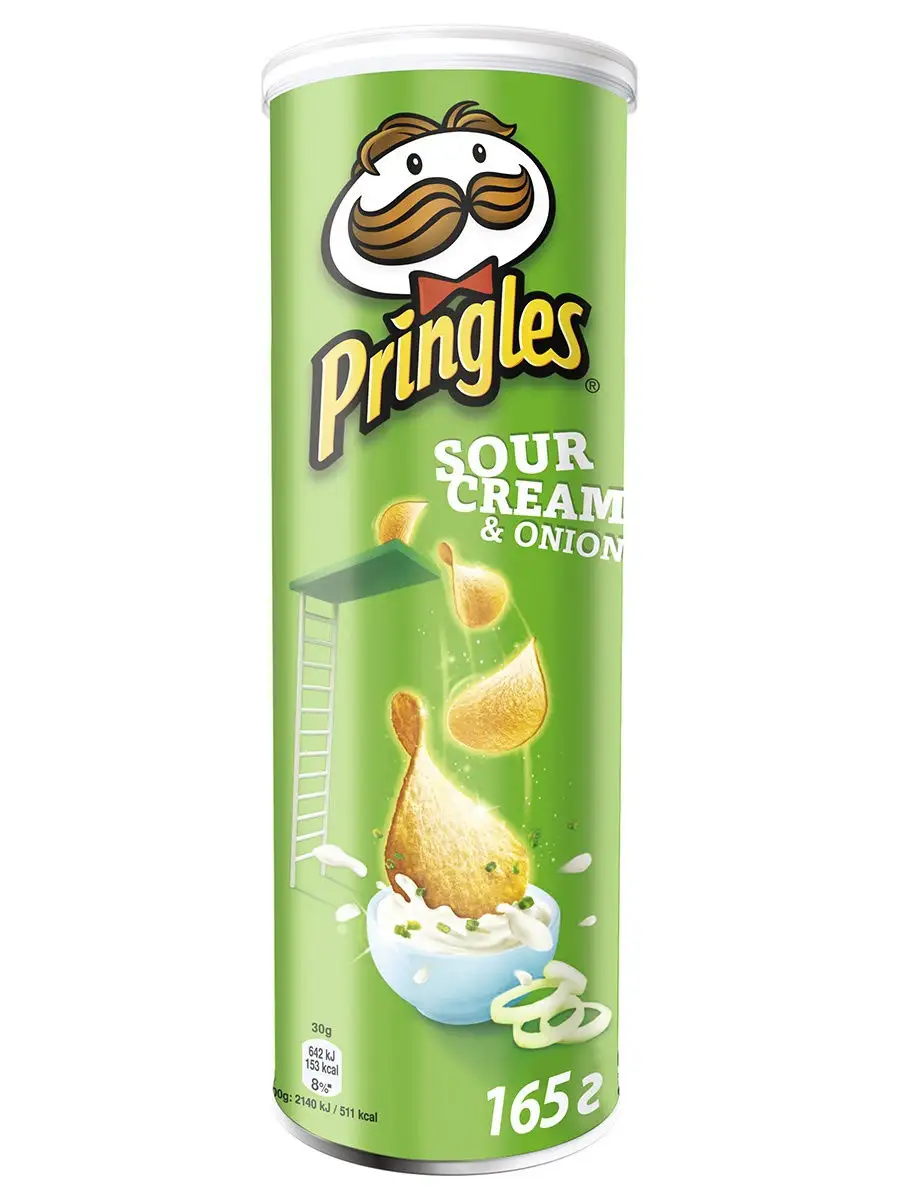 Картофельные чипсы со вкусом Сметаны и Лука165 гр Pringles 10998317 купить  в интернет-магазине Wildberries