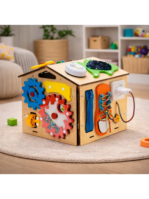KimToys Бизиборд домик со светом бизидом игрушки для детей, вариант, фото 8