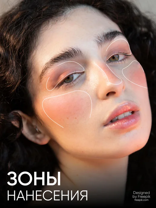 Limoni Румяна для лица и контуринга сатиновые, бежевый, фото 4