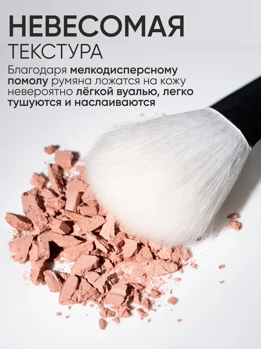 Limoni Румяна для лица и контуринга сухие компактные Satin, бежевый, фото 3