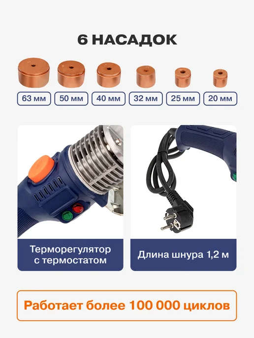 REXANT Аппарат для сварки труб с подставкой 1000Вт, 1000 Вт, фото 2