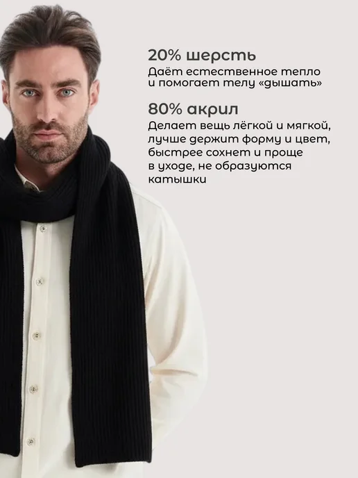 REGARZO Шарф вязаный лёгкий тёплый весенний, вариант, фото 4
