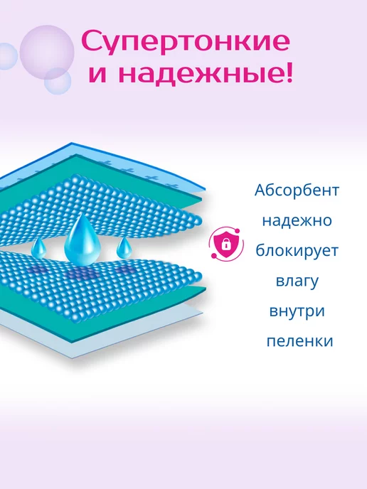 Zoo няня Гелевые пеленки для животных тонкие 60х40 (10 шт), 60x40, 65 шт, фото 7