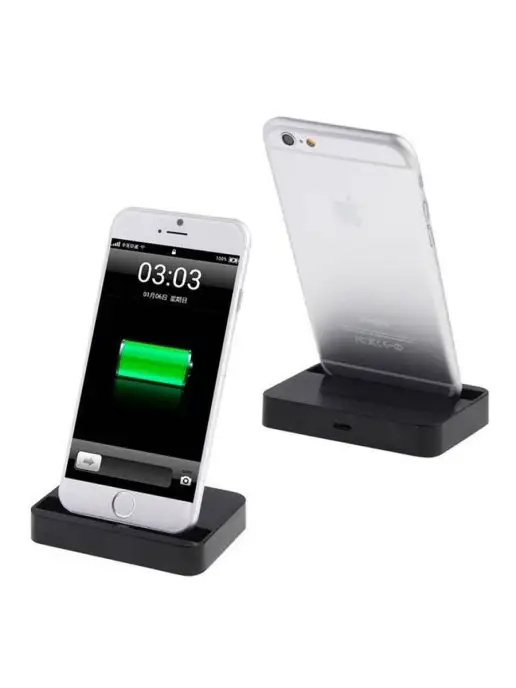 Mobileplus Док станция беспроводная зарядка для iPhone 5 5S 5SE, черный, фото 4