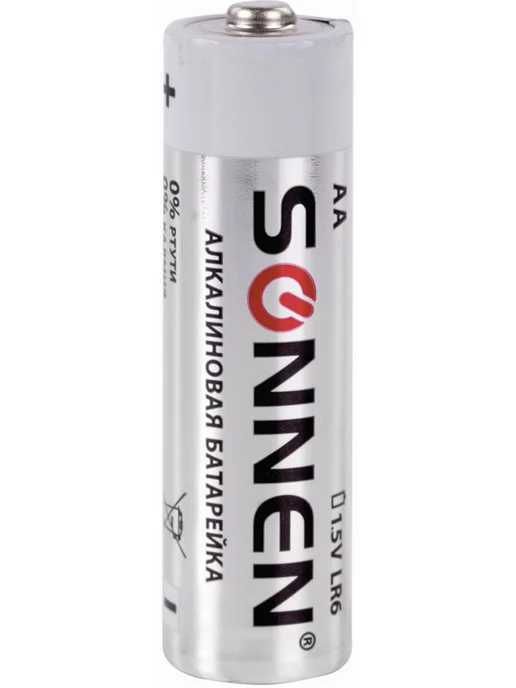 SONNEN Батарейки пальчиковые Alkaline AA LR6 щелочные 10 штук, вариант, фото 8