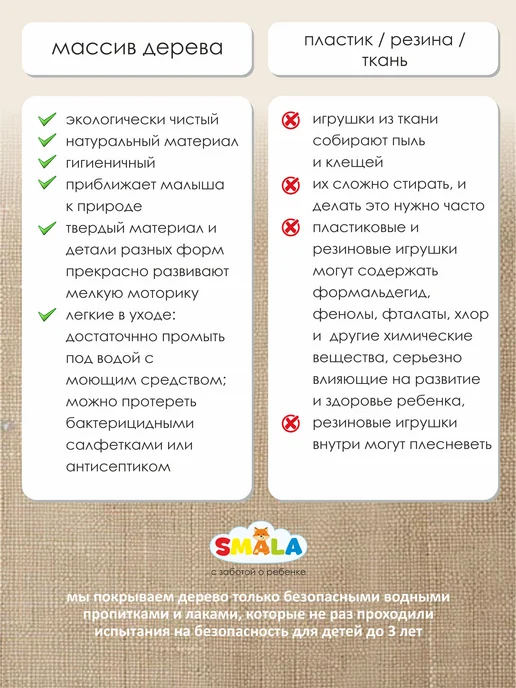 SMALA Каталка деревянная на веревочке Собачка, бежевый, фото 7