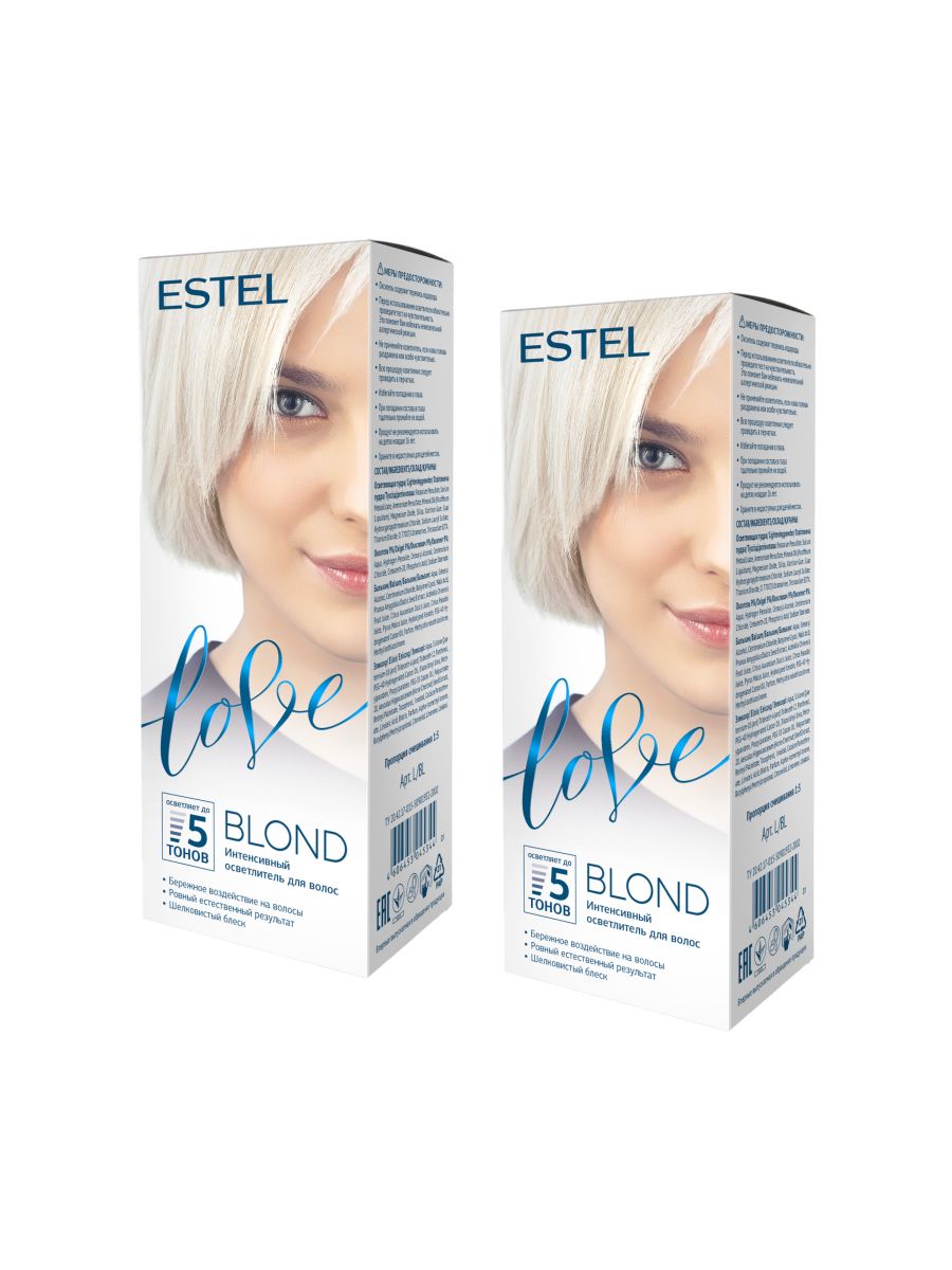 Осветлитель для волос LOVE BLOND, набор 2 шт ESTEL 11141646 купить за 406 ₽  в интернет-магазине Wildberries