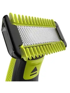 Oneblade QP2620/20 4 насадки + запасное лезвие Philips. Цвет ярко-зеленый, черный. Вид 3.