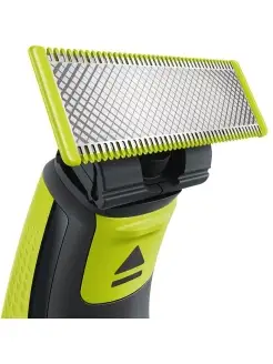 Oneblade QP2620/20 4 насадки + запасное лезвие Philips. Цвет ярко-зеленый, черный. Вид 4.