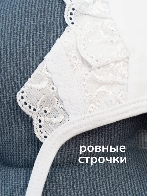 Красавелла Кружевной чепчик для новорожденного, белый, фото 8