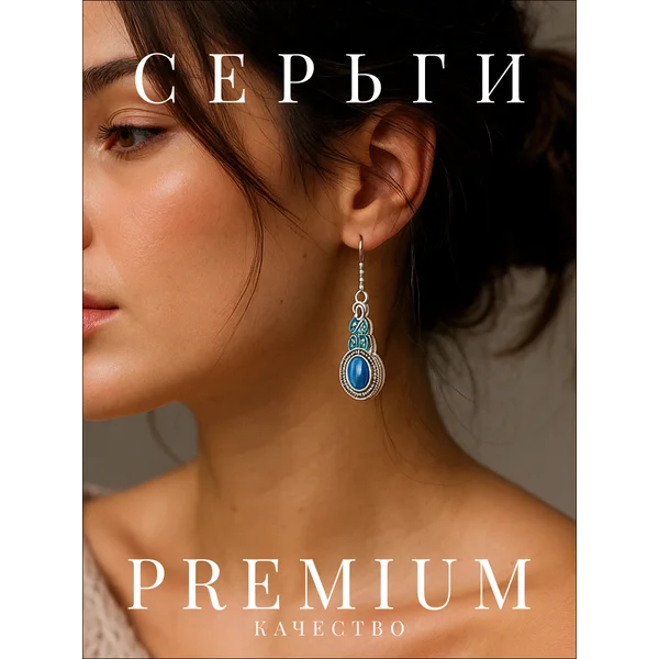 Серьги бижутерия крупные