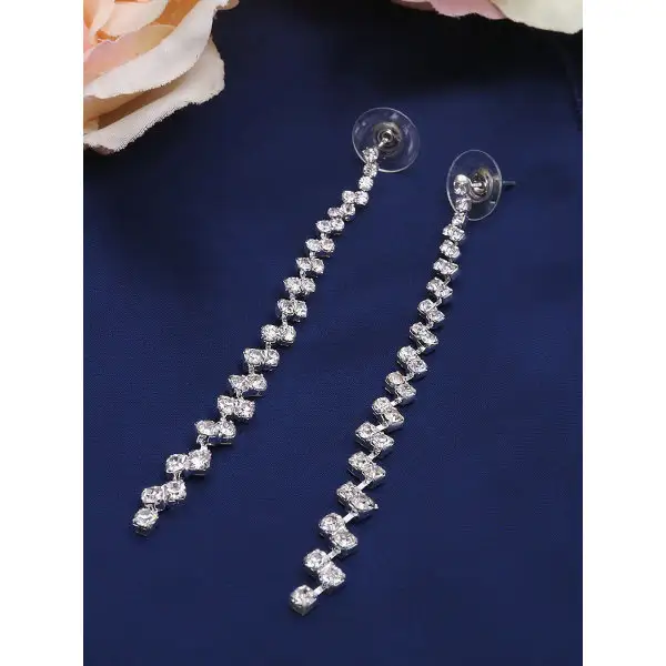 Серьги со стразами, серёжки для любимой