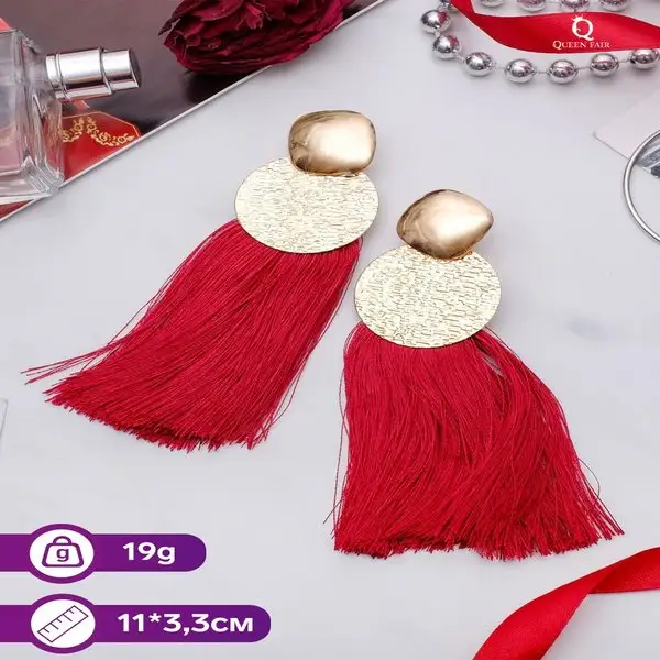 Серьги ассорти «Кисти» хинди, L кисти 6,5 см
