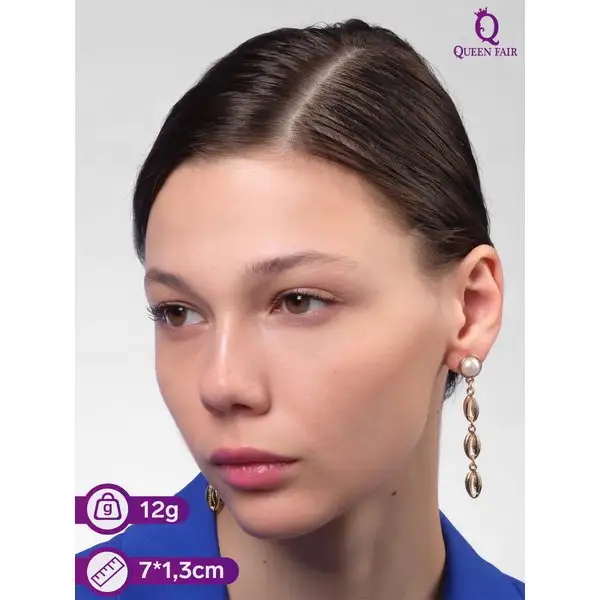 Серьги с жемчугом свадебные