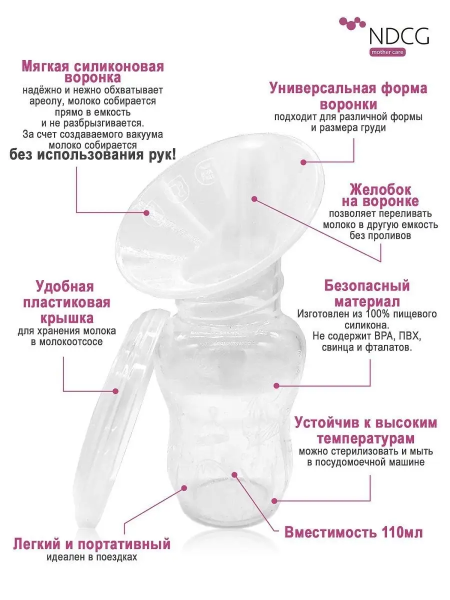 Молокоcборник Молокоотсос силиконовый для сбора молока NDCG 11259882 купить  в интернет-магазине Wildberries