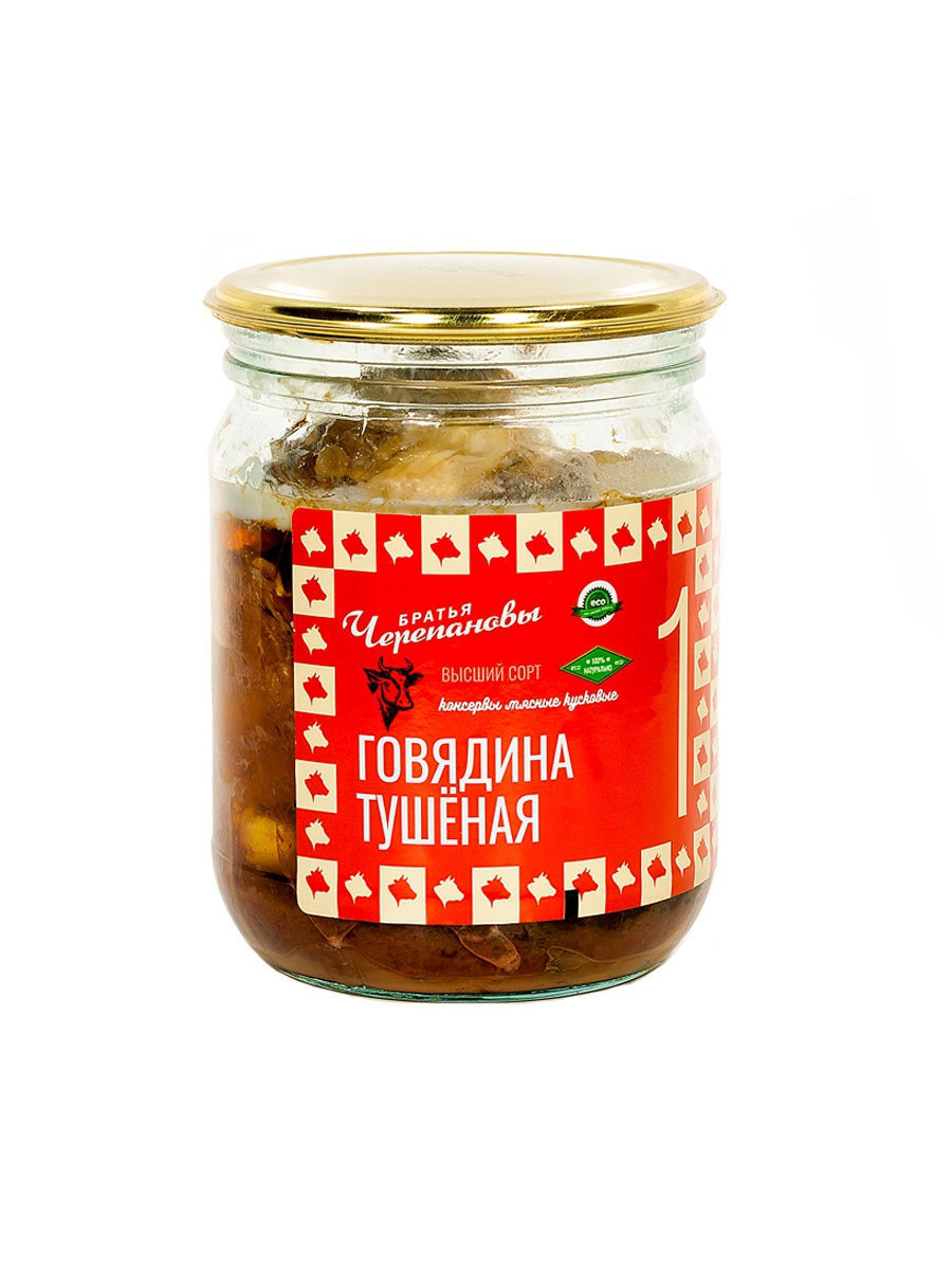 Мясные консервы - тушенка говяжья, 450 гр. Высший сорт. Эко-продукт. Братья  Черепановы 11286261 купить в интернет-магазине Wildberries