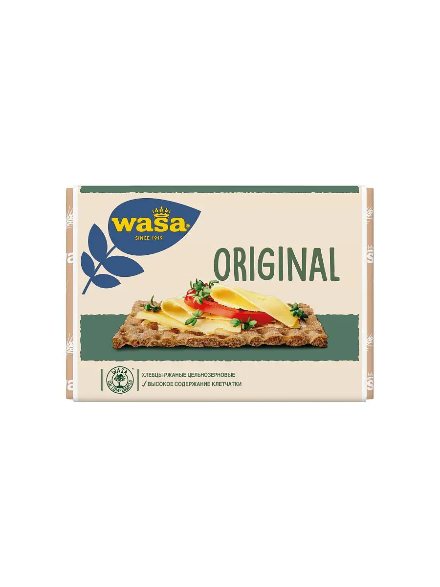 Хлебцы ржаные цельнозерновые WASA Original, 275 г Wasa 11286750 купить за  188 ₽ в интернет-магазине Wildberries