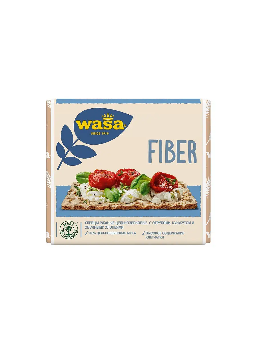 Хлебцы ржаные цельнозерновые WASA Fiber, 230 г Wasa 11286753 купить за 188  ₽ в интернет-магазине Wildberries