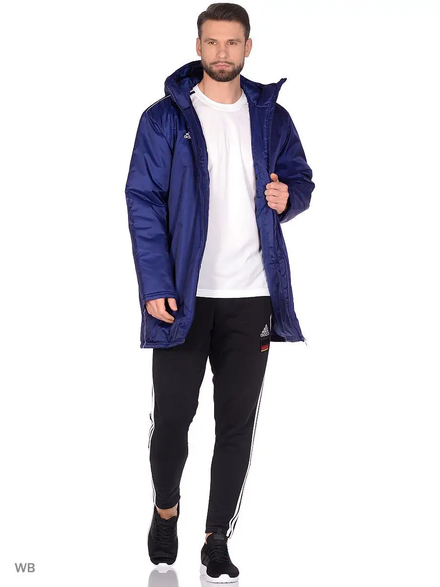 Adidas Core 18 Std Jkt Куртка CORE18 STD JKT DKBLUE/WHITE Adidas