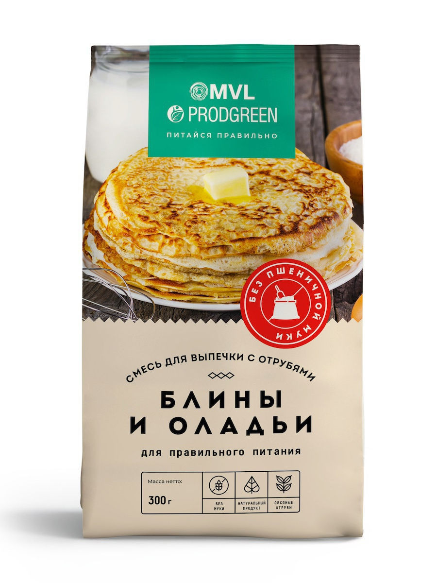 Смесь для выпечки с отрубями Блины и оладьи PRODGREEN 11302638 купить в  интернет-магазине Wildberries