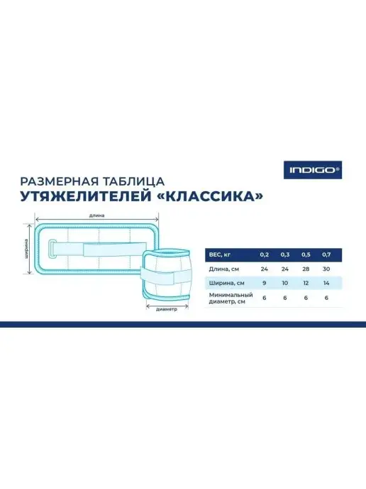INDIGO Sport Утяжелители для рук и ног 0,2 кг, 200 г, фото 4