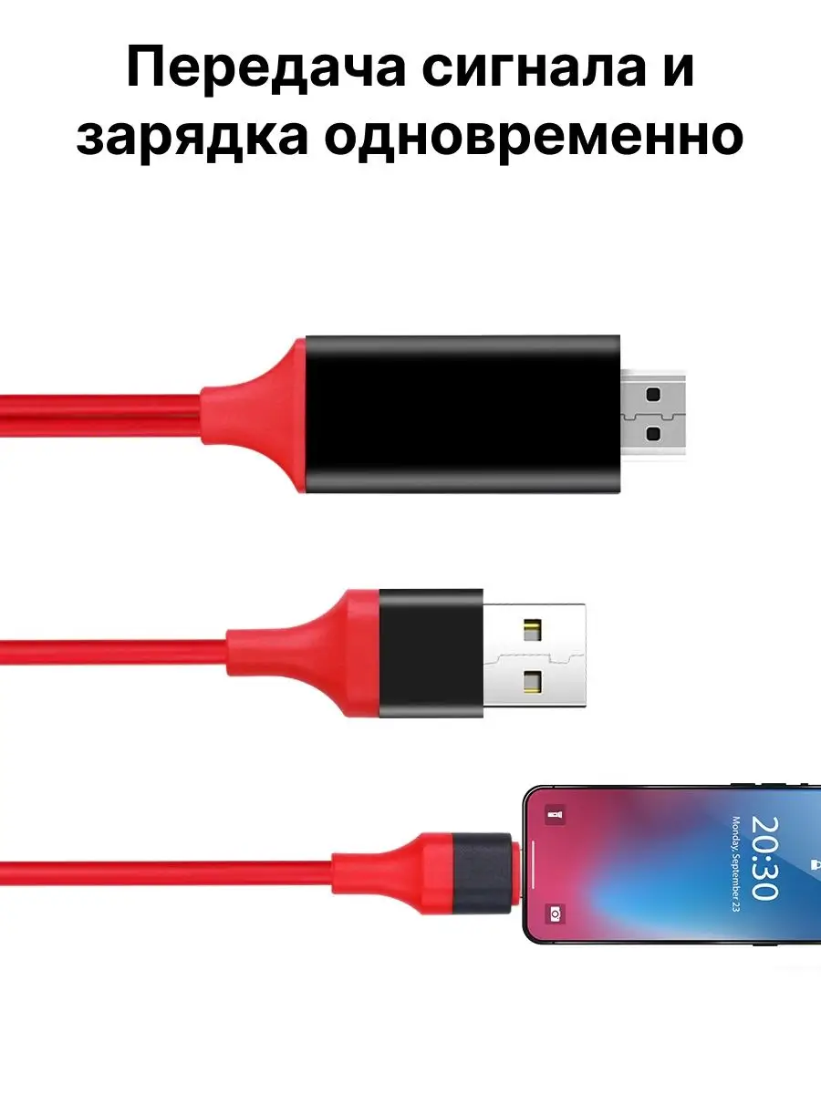 Адаптер-переходник Lightning to HDTV Cable для iPhone ТВ кабель для  подключения айфона к телевизору Как на TV 11313704 купить в  интернет-магазине Wildberries