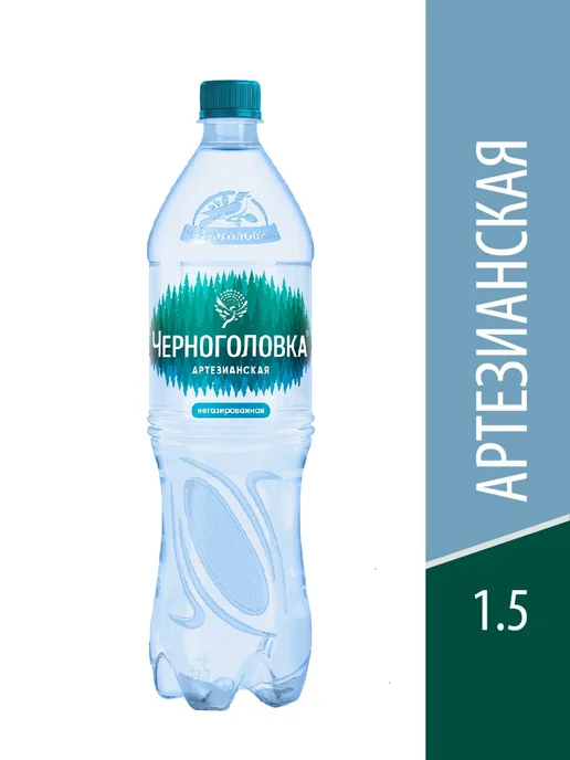 Черноголовка Вода артезианская негазированная 1,5 л * 6 шт, 1,5 л, 6 шт, фото 2