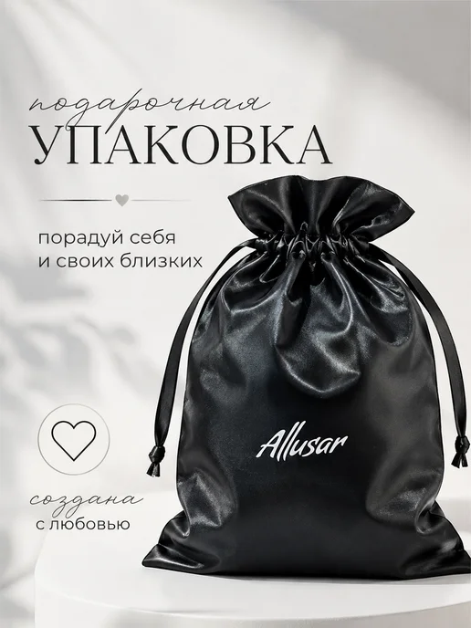 Allusar Пеньюар комплект кружевной халат и сорочка, черный, фото 7