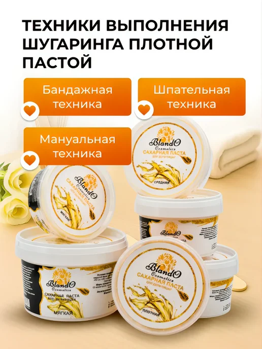 Blando Cosmetics Плотная сахарная паста для шугаринга и депиляции 200 гр, 200 г, фото 3