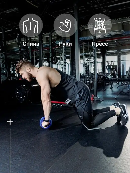 Shark Fit Ролик для пресса гимнастический с ковриком, вариант, фото 2