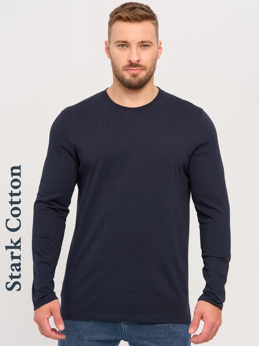 Stark Cotton Лонгслив мужской с длинным рукавом, синий