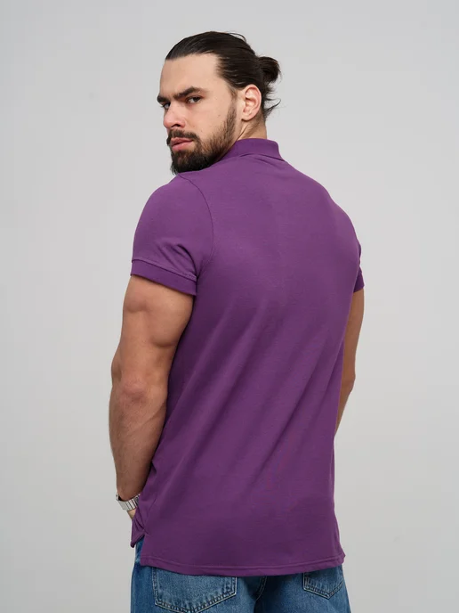 Stark Cotton Футболка поло с коротким рукавом, фиолетовый, фото 2