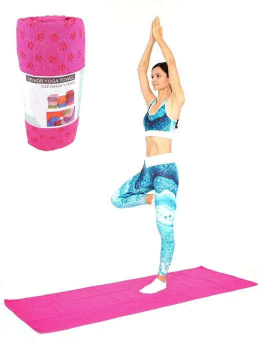 Bodico Non-Slip Yoga Mat and Exercise Resistance Bands Set for Fitness,  Pink 