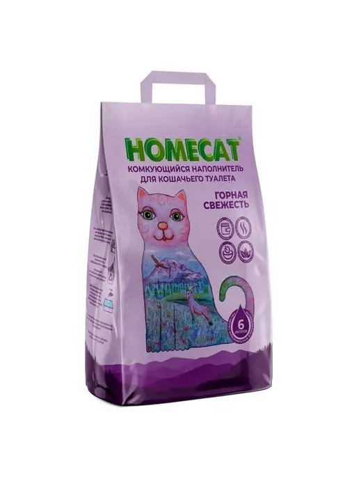 Homecat Наполнитель комкующийся для кошачьих туалетов 3кг