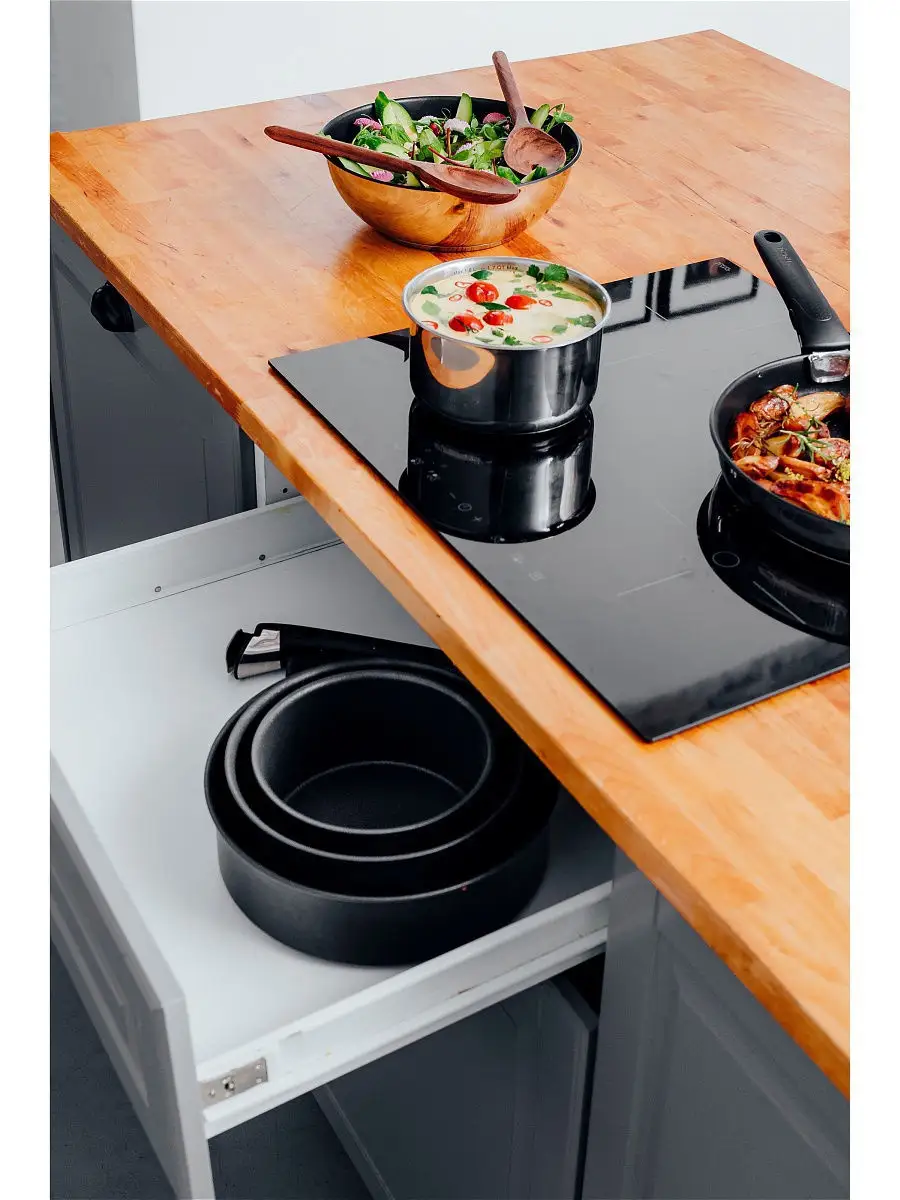 Набор посуды Tefal Ingenio Chef L6559902 , 6 предметов Tefal 11581671  купить в интернет-магазине Wildberries